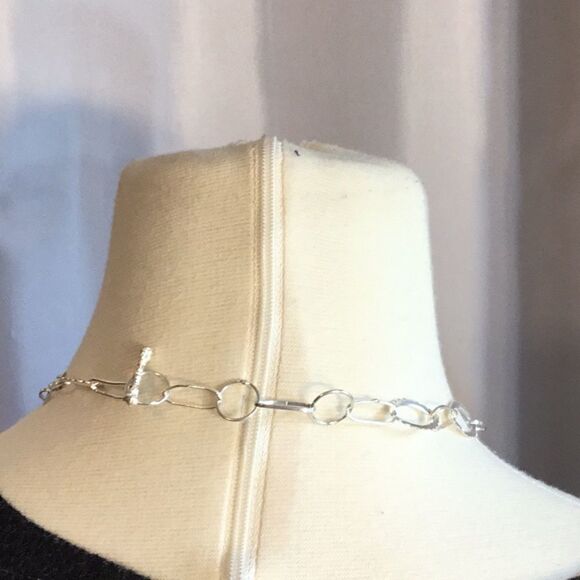 TURTILLA AGATE WITH MALACHITE GEMS NECKLACE SILVER - Picture 12 of 16